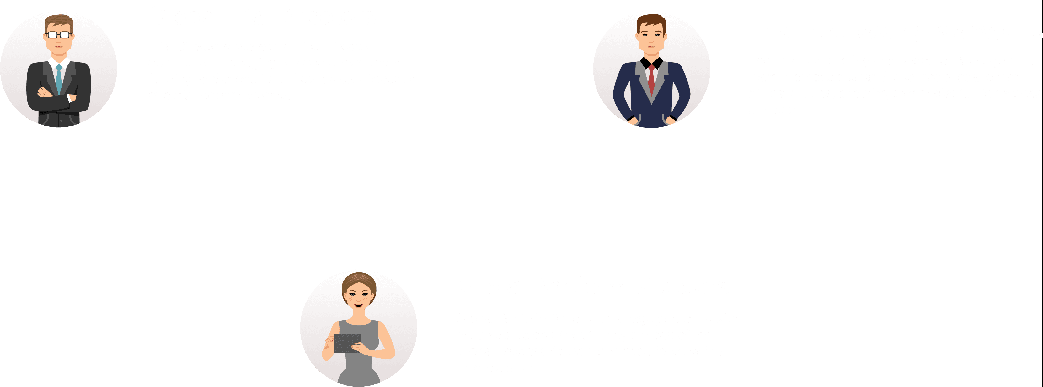 The three SENSE user personas, each with a distinct scope of responsibility and relationship to the data